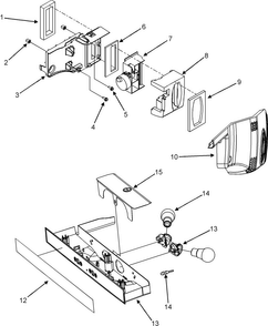 Controls Diagram and Parts List for AC2228HEKS0  Amana Refrigerator