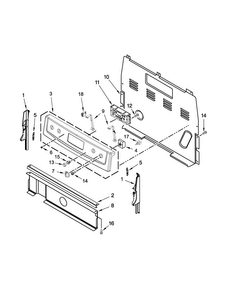 Control Panel Parts Diagram and Parts List for 4KMER7685ES0  Maytag Range