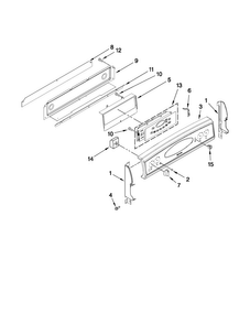 Control Panel Parts Diagram and Parts List for MERB750BAB10  Maytag Range