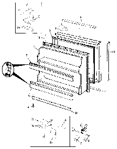 Freezer Door Diagram and Parts List for JRT196B MAJ55A Jenn-Air Refrigerator
