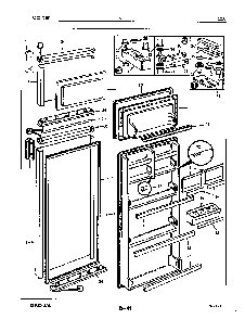 Door Diagram and Parts List for RT11S 86T01 Maytag Refrigerator