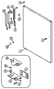 Fresh food outer door (gt1922nxcw) Diagram and Parts List for GT1922NXC*  Maytag Refrigerator