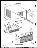 EXTERIOR PARTS Diagram and Parts List for 615-2J P5472001R Amana Air Conditioner