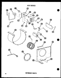 INTERIOR PARTS Diagram and Parts List for 615-2J P5472001R Amana Air Conditioner