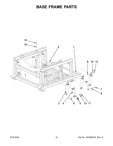 Base Frame Parts Diagram and Parts List for MFS180PAVS  Maytag Washer