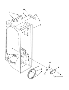 Refrigerator Liner Parts Diagram and Parts List for MSF22C2EXM01  Maytag Refrigerator