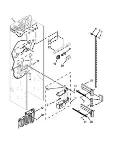 Refrigerator Liner Parts Diagram and Parts List for JS42SEDUDW14  Jenn-Air Refrigerator