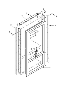 Cabinet Trim Parts Diagram and Parts List for JF42NXFXDE01  Jenn-Air Refrigerator