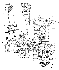 Main Assembly Diagram and Parts List for U4523  Hoover Upright Vacuum