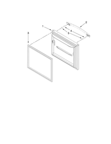 Freezer Door Parts Diagram and Parts List for ABB2224WES1  Amana Refrigerator