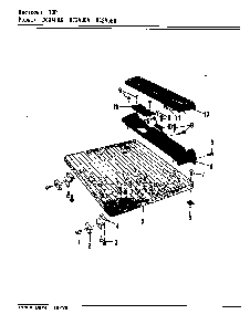 Top Diagram and Parts List for DC24J6  Maytag Dishwasher