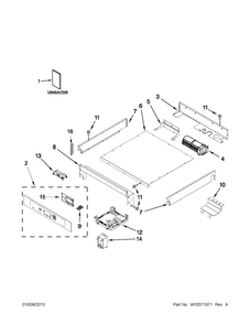 Control Panel Parts Diagram and Parts List for JJW2827WS02  Jenn-Air Wall Oven