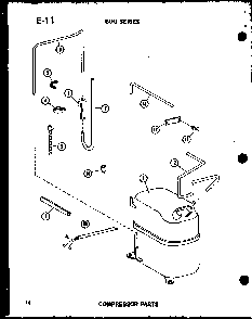 Compressor Parts Diagram and Parts List for ES614-2S P67119-15R Amana Air Conditioner