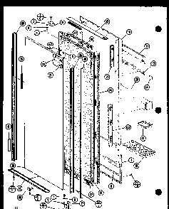 Refrigerator Door Assembly Diagram and Parts List for SRI19F-L-P7700004WL  Amana Refrigerator