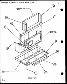 Chassis Mechanical Parts Assy (pth12300e/p9806815r) (pth12400e/p9806915r) (pth12300ec/p9811815r) (pth12400ec/p9872315r) Diagram and Parts List for PTH09400F P1102701R Amana Air Conditioner
