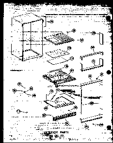 Interior Parts 20 Cu. Ft. Diagram and Parts List for T16W-P60303-8W  Amana Refrigerator