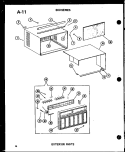 EXTERIOR PARTS Diagram and Parts List for 614-2N P5472041R Amana Air Conditioner