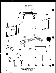 Instal-amatic Mount Diagram and Parts List for 212D-3JM P54655-43R Amana Air Conditioner