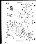 CONTROL PARTS Diagram and Parts List for 629-3N P5472042R Amana Air Conditioner