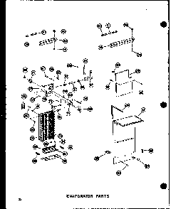 Evaporator Parts Diagram and Parts List for SRI19W-AG-P60340-24WG  Amana Refrigerator