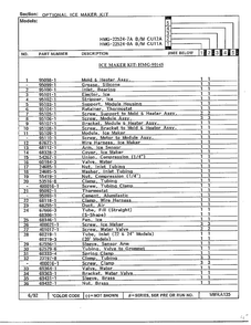 Optional Ice Maker Kit Page 2 Diagram and Parts List for 22524-7A  Admiral Refrigerator
