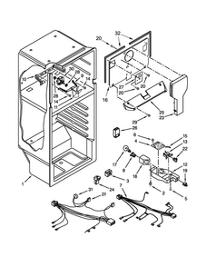 Liner Parts Diagram and Parts List for A8TXCWFXW00  Amana Refrigerator