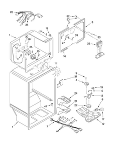 Liner Parts Diagram and Parts List for A2RXNMFWS01  Amana Refrigerator