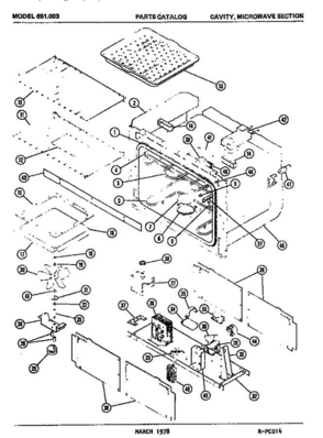 04 - Page 1 Diagram and Parts List for 651003  Maytag Microwave Oven Combo