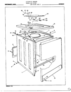 Automatic Washer-exterior Diagram and Parts List for 6539A REV A Norge Washer