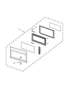 Door Parts Diagram and Parts List for MMV1174DS0  Maytag Microwave