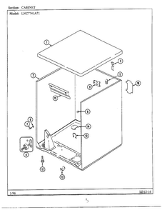 Cabinet Diagram and Parts List for LNC7741A71  Maytag Dryer