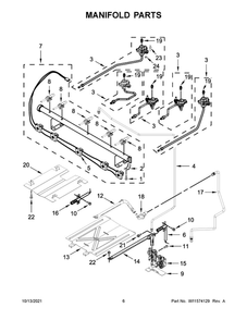 Manifold Parts Diagram and Parts List for MGR6600FB3  Maytag Range