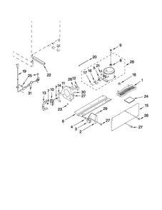 Unit Parts Diagram and Parts List for JUR248LWES01  Jenn-Air Refrigerator
