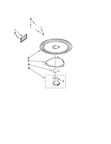 Turntable Parts Diagram and Parts List for YAMV1160VAS1  Amana Microwave