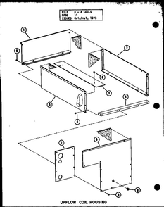 Uplow Coil Housing Diagram and Parts List for D54921-20 P54921-20C Amana Air Conditioner