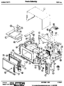 Replacement Parts Diagram and Parts List for 70 08502 Amana Microwave