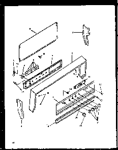 Control Panel Diagram and Parts List for EHT330-P1142446NW  Caloric Range