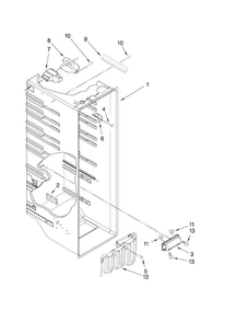 Refrigerator Liner Parts Diagram and Parts List for MSD2572VEB00  Maytag Refrigerator