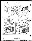 EXTERIOR PARTS Diagram and Parts List for 215-3EW P5541726R Amana Air Conditioner