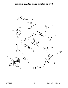 Upper Wash And Rinse Parts Diagram and Parts List for 66514793N513  Kenmore Dishwasher