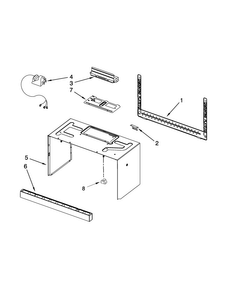 Part Location Diagram of W10286825 Whirlpool Microwave Vent Grille