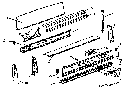 Control Panel Parts Diagram and Parts List for ESF32002L P1130944NL Caloric Range