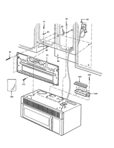 Installation Parts Diagram and Parts List for MVH250W-P1323204M  Amana Microwave
