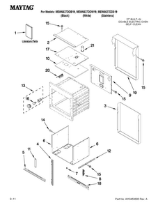 Oven Parts Diagram and Parts List for MEW6627DDS19  Maytag Wall Oven