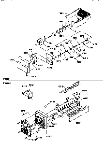 Ice Bucket Auger And Ice Maker Parts Diagram and Parts List for SMD21TBW-P1193911WW  Amana Refrigerator