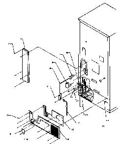 Cabinet Back Diagram and Parts List for BX22RE-P1161604WE  Amana Refrigerator
