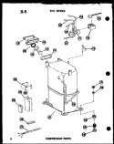 COMPRESSOR PARTS Diagram and Parts List for 218D-3HWS P5541751R Amana Air Conditioner