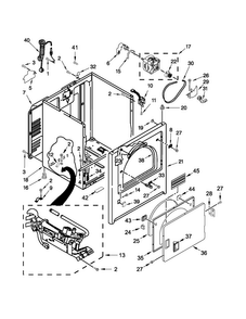 Cabinet Parts Diagram and Parts List for NGD4700YQ1  Amana Dryer