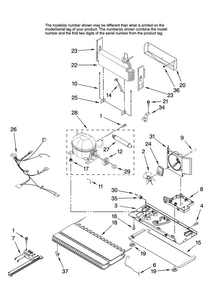 Unit Parts Diagram and Parts List for ABB1921FEB12  Amana Refrigerator