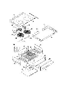 Top/Drawer Diagram and Parts List for 79042559310  Kenmore Range